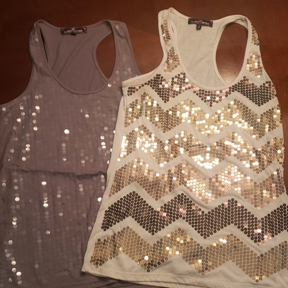 Racerback Sequin Tanks